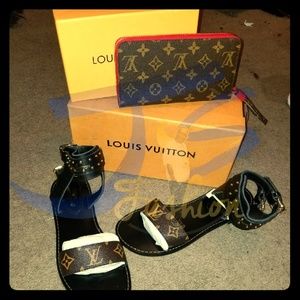 Louis Vuitton Sandals and Wallet